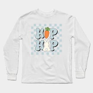 Funny Bunny Cute Hipster Easter Boys Long Sleeve T-Shirt